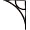 Ekena Millwork Galveston Wrought Iron Bracket, (Single center brace), Antiqued Brass 1 1/2"W x 5 1/2"D x 8"H BKTM01X05X08SGLABS - alternate 7